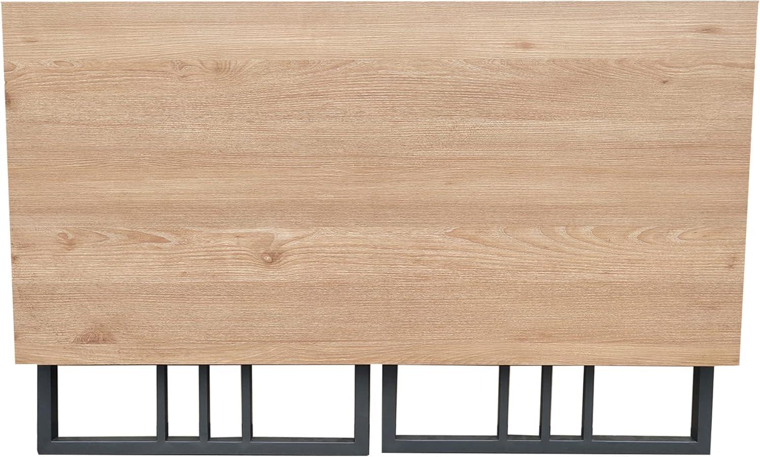 imageLeick Home Mission Office Desk Metal Frame with Wood Laminate Top Collapsible for Easy Storage for Home Office Apartments and Dorm Rooms White Oak and Gunmetal 70001WOGM