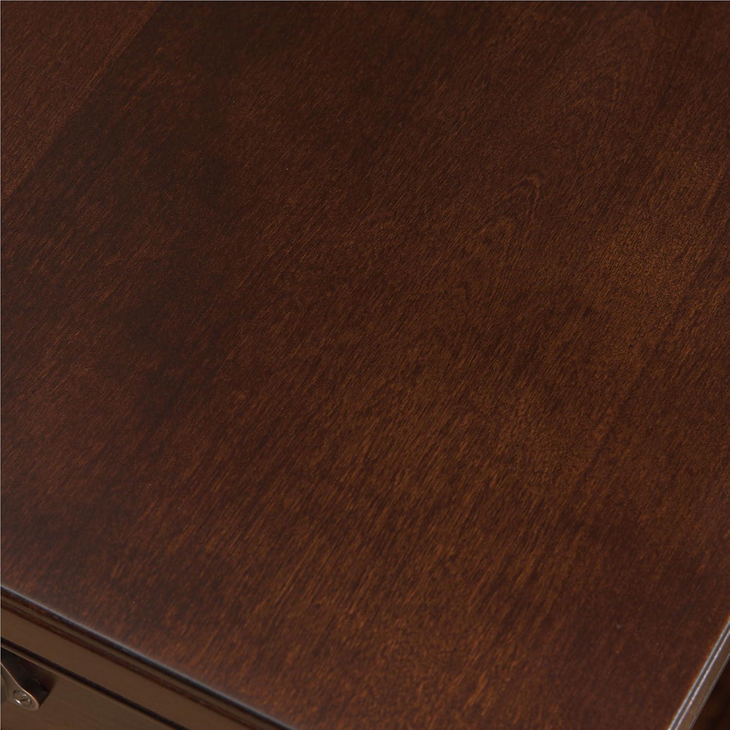 imageLeick Home Shaker End Table Solid Wood with Storage Door for Living Rooms and Small Spaces Medium Oak 10030MEDChocolate Cherry