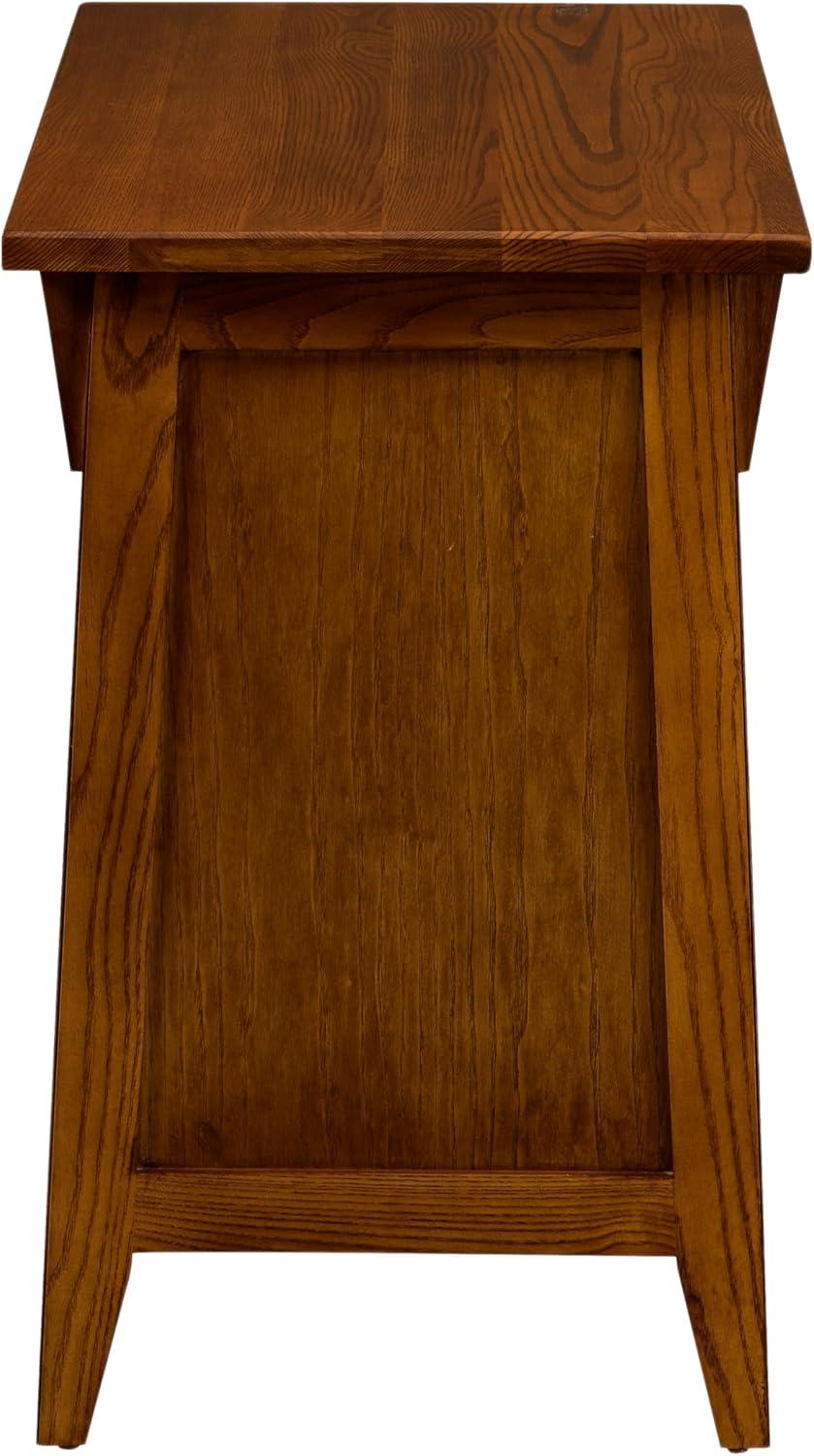 imageLeick Home Shaker End Table Solid Wood with Storage Door for Living Rooms and Small Spaces Medium Oak 10030MEDRusset