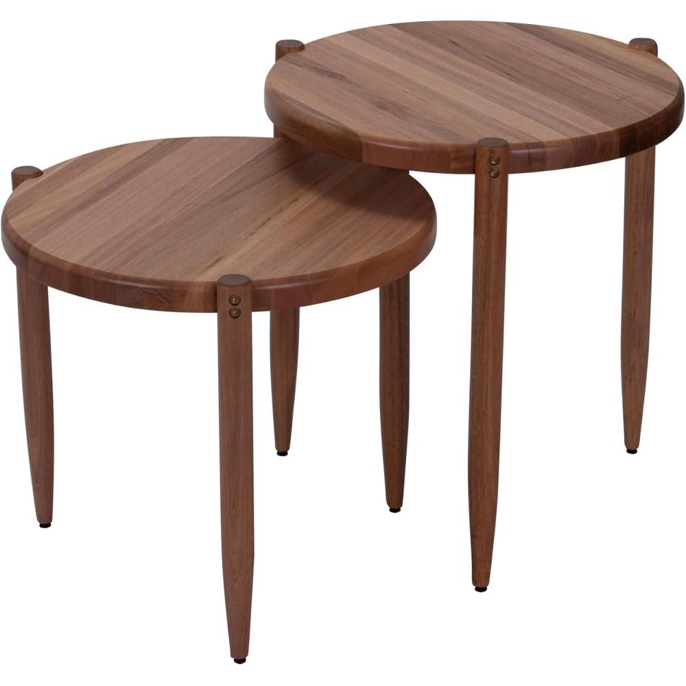 imageHaven Ridge Solid Wood Oval Side Table with Drawer and Shelf Medium Oak Brown Perfect for Living Rooms Bedrooms and Small Spaces Leick Home 9042MEDNatural Jequitiba
