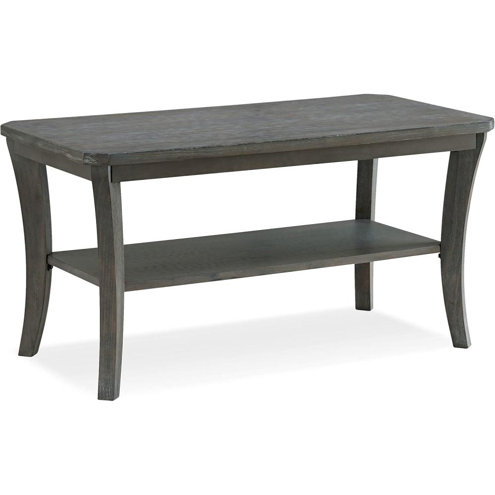 imageLeick Home 10305RG Rustic Wire Brushed Driftwood Narrow Side Table with Shelf Rustic GrayRustic Wire Brushed Driftwood