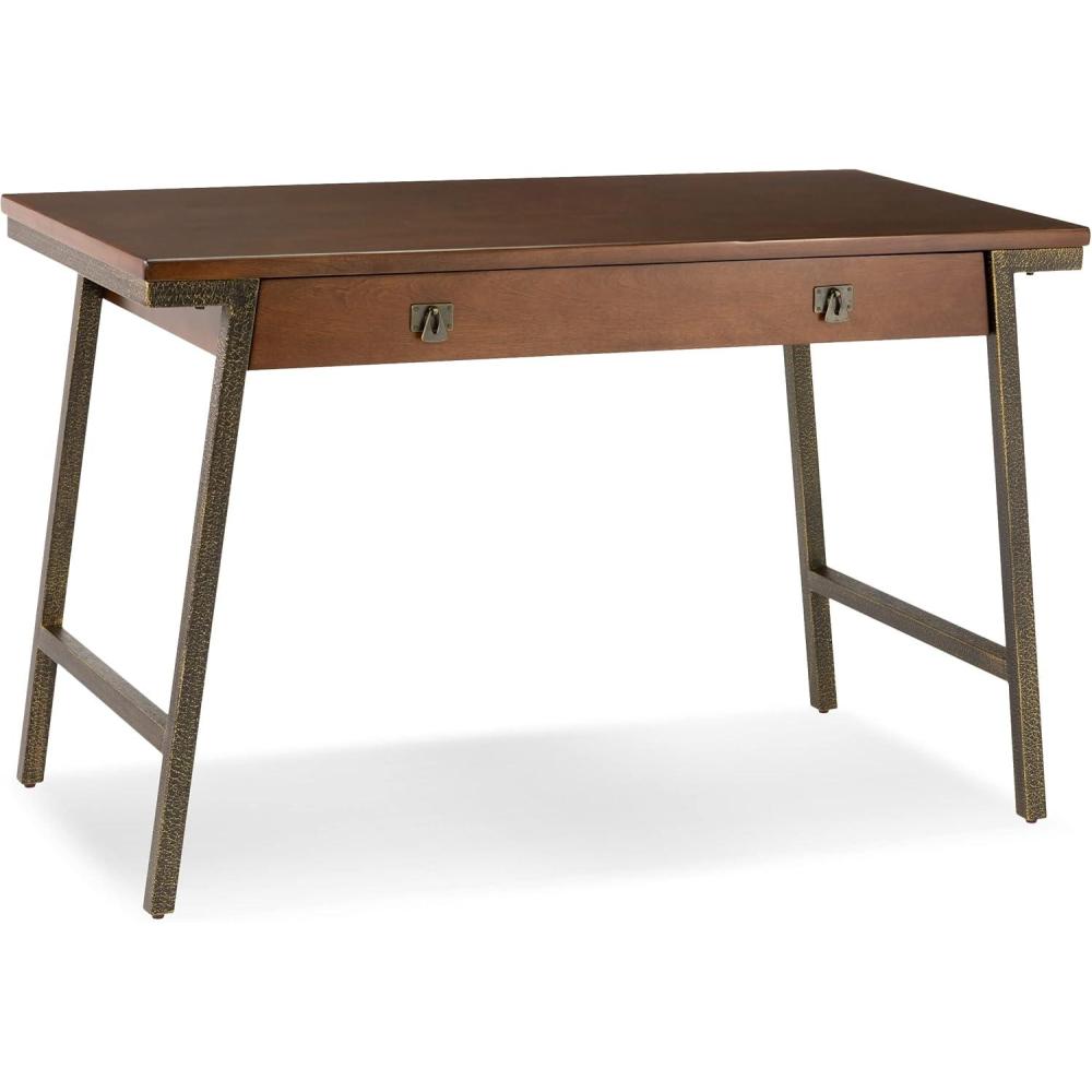 Leick Home 11400 Empiria Metal and Wood Laptop Computer Desk with Drop ...