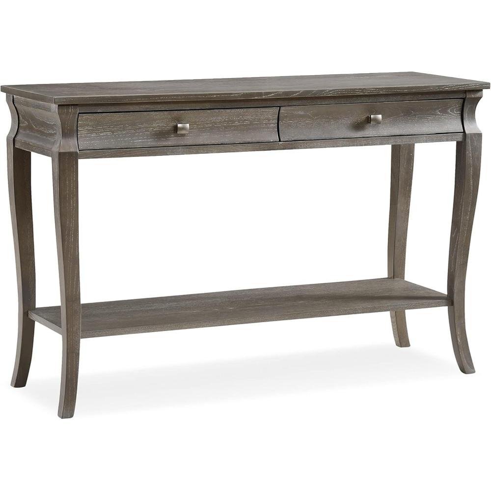 imageLeick Home Luna Two Drawer Sofa Table Gray WashRectangular