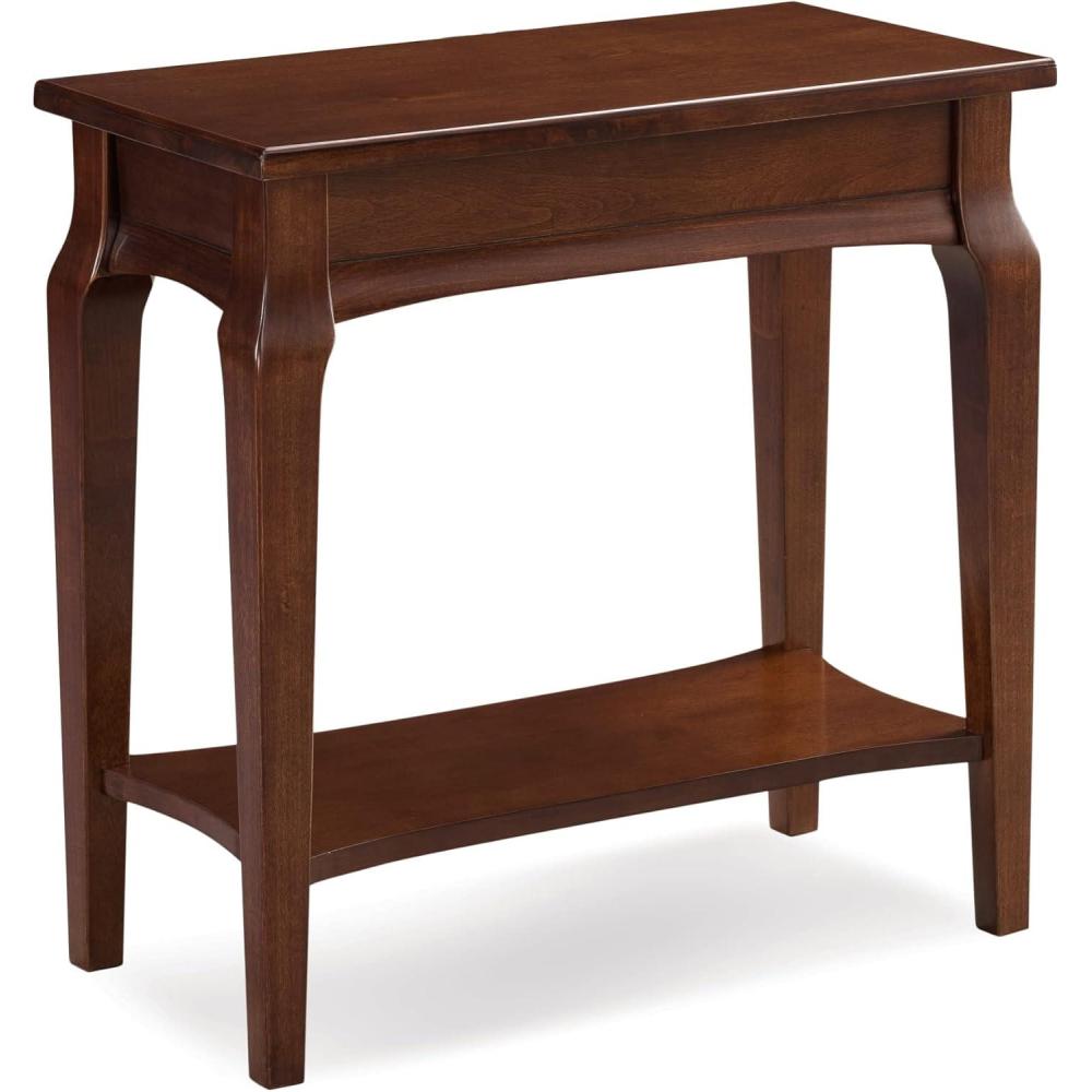 imageLeick Home Mission End Table Solid Wood 1 Storage Drawer Bottom Display Shelf Narrow EasyAssembly For Living RoomBedroom Russet 240 in L x 150 in W x 240 in H 9059RSHeartwood Cherry