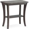 imageLeick Home 10305RG Rustic Wire Brushed Driftwood Narrow Side Table with Shelf Rustic GrayRustic Gray