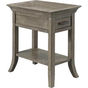 Haven Ridge Solid Wood Side Table with Built-In Swing Arm Lamp and Drawer, Medium Oak Brown, Perfect for Entryways, Living Rooms, and Small Spaces – Leick Home, 9037-MED(Chocolate Cherry)