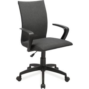 Leick Black Mesh Back Office Chair(Black Linen)