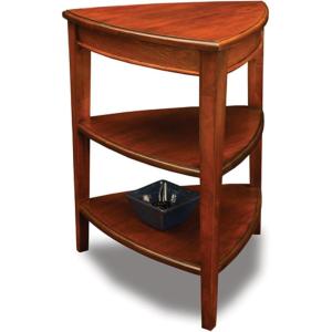 Leick Home 10907 Slatestone One Drawer Rustic Oak End Table, Distressed Rustic Oak(Glazed Auburn)