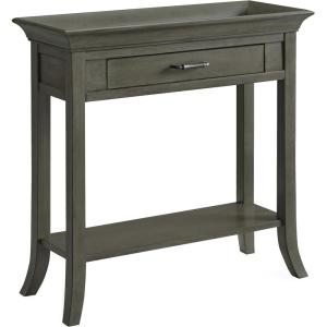 Leick Home Boa Console Table, Solid Wood, Bottom Display Shelf, Narrow Depth, Easy-Assembly, For Living Room/Hallway, Chocolate Cherry, 38.0 in. W x 14.0 in. D x 30.0 in. H, 10332(Smoke Gray)