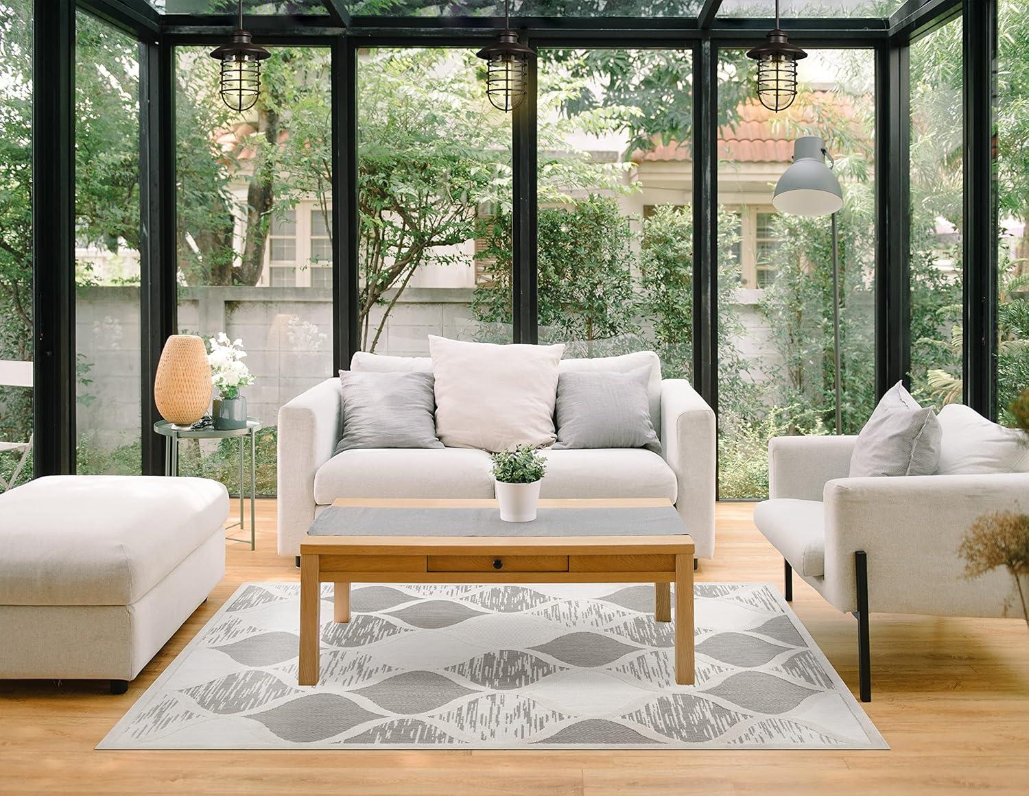 imageDesign House Leick Home 596577 Laurus Quatrefoil Indoor Outdoor Area Rug Rectangle 53x7