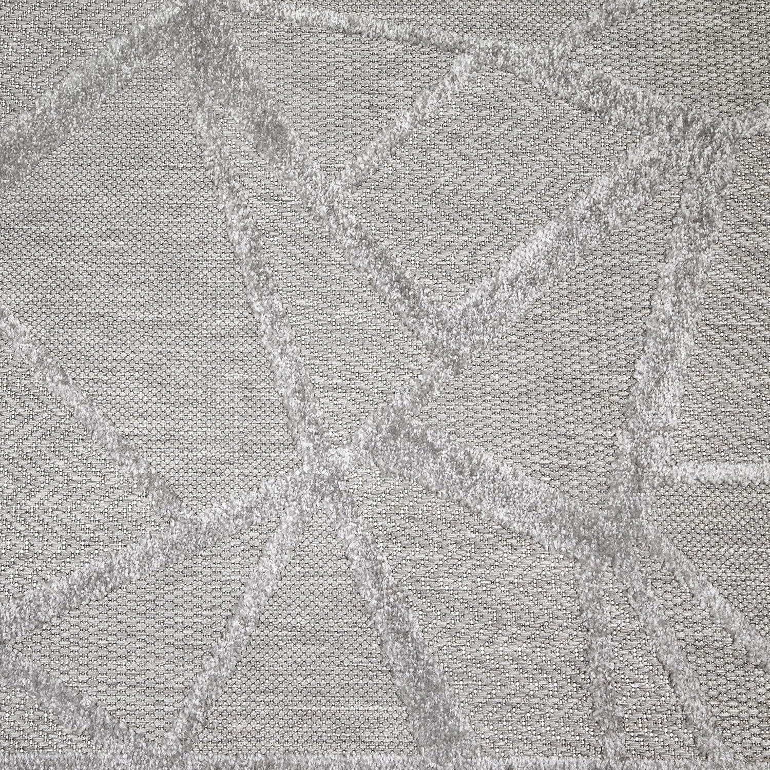 imageDesign House Leick Home Vennor Indoor and Outdoor Area Rug Geometric Pattern 7 ft x 10 ft Gray 595744Grey