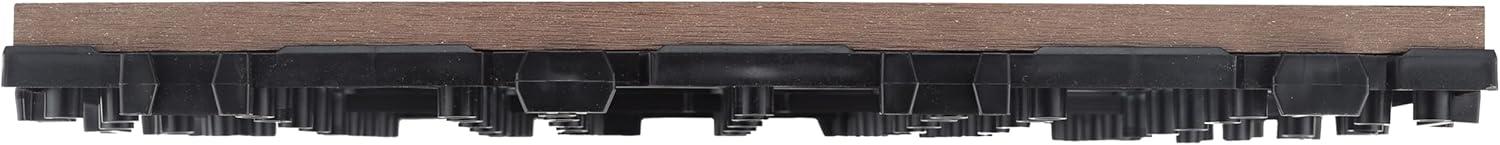 imageDesign House Square Deck Tiles Interlocking Wood Composite Decking 1000lb Weight Capacity Waterproof and UV Protected Russet Canyon Brown Covers 6 Square Feet 12Inch by 12Inch 6PackBrown