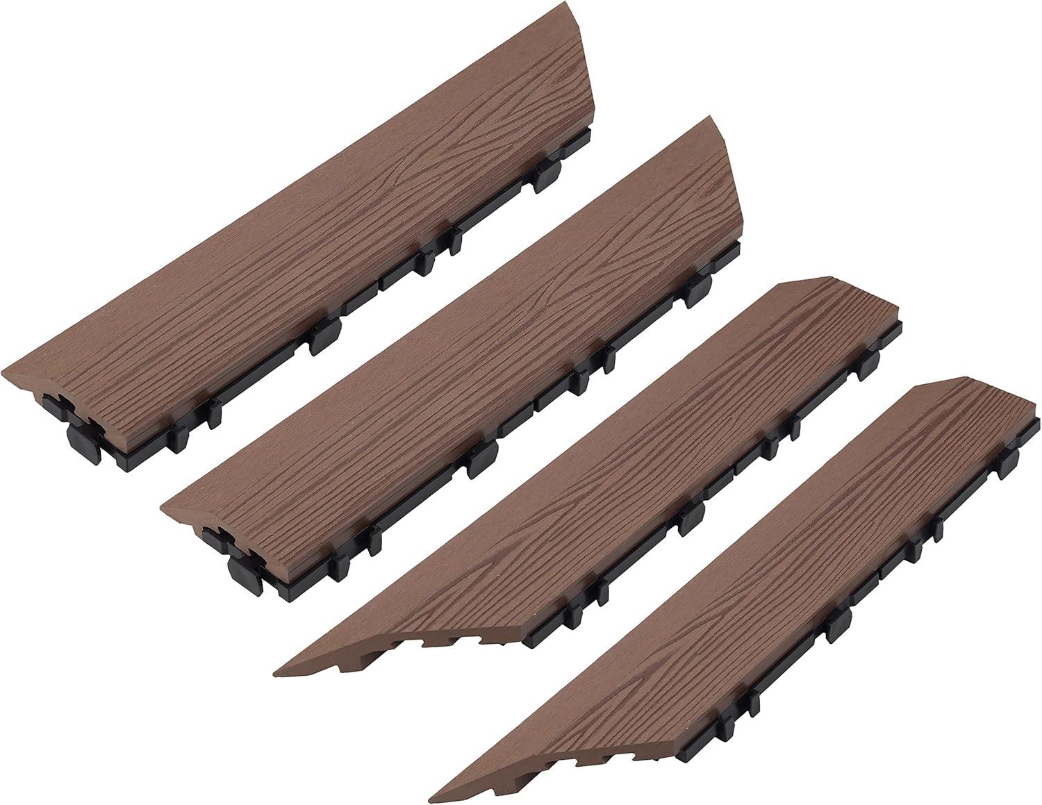 imageDesign House Square Deck Tiles Interlocking Wood Composite Decking 1000lb Weight Capacity Waterproof and UV Protected Russet Canyon Brown Covers 6 Square Feet 12Inch by 12Inch 6PackRusset Canyon