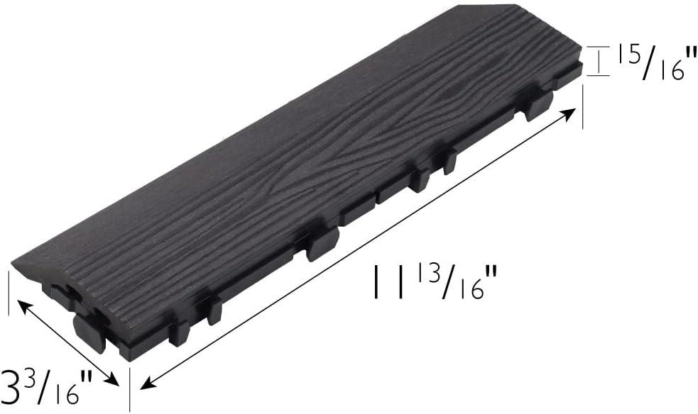 imageDesign House Square Deck Tiles Interlocking Wood Composite Decking 1000lb Weight Capacity Waterproof and UV Protected Russet Canyon Brown Covers 6 Square Feet 12Inch by 12Inch 6PackModern Ebony