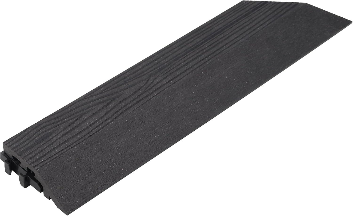 imageDesign House Square Deck Tiles Interlocking Wood Composite Decking 1000lb Weight Capacity Waterproof and UV Protected Russet Canyon Brown Covers 6 Square Feet 12Inch by 12Inch 6PackModern Ebony