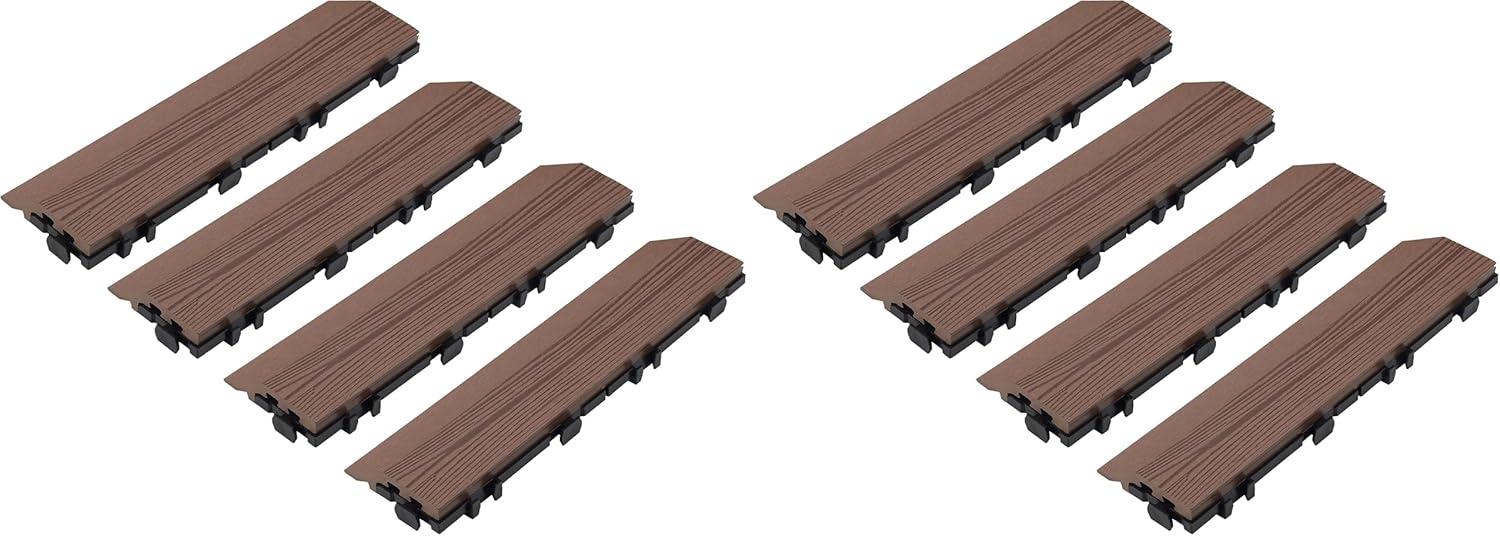 imageDesign House Square Deck Tiles Interlocking Wood Composite Decking 1000lb Weight Capacity Waterproof and UV Protected Russet Canyon Brown Covers 6 Square Feet 12Inch by 12Inch 6PackRusset Canyon