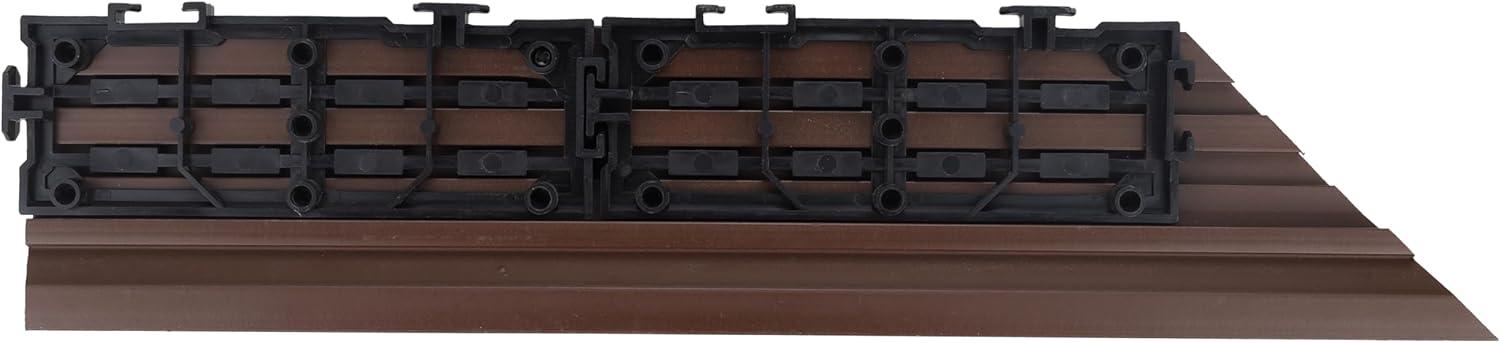 imageDesign House Square Deck Tiles Interlocking Wood Composite Decking 1000lb Weight Capacity Waterproof and UV Protected Russet Canyon Brown Covers 6 Square Feet 12Inch by 12Inch 6PackRusset Canyon