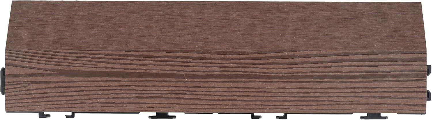 imageDesign House Square Deck Tiles Interlocking Wood Composite Decking 1000lb Weight Capacity Waterproof and UV Protected Russet Canyon Brown Covers 6 Square Feet 12Inch by 12Inch 6PackRusset Canyon