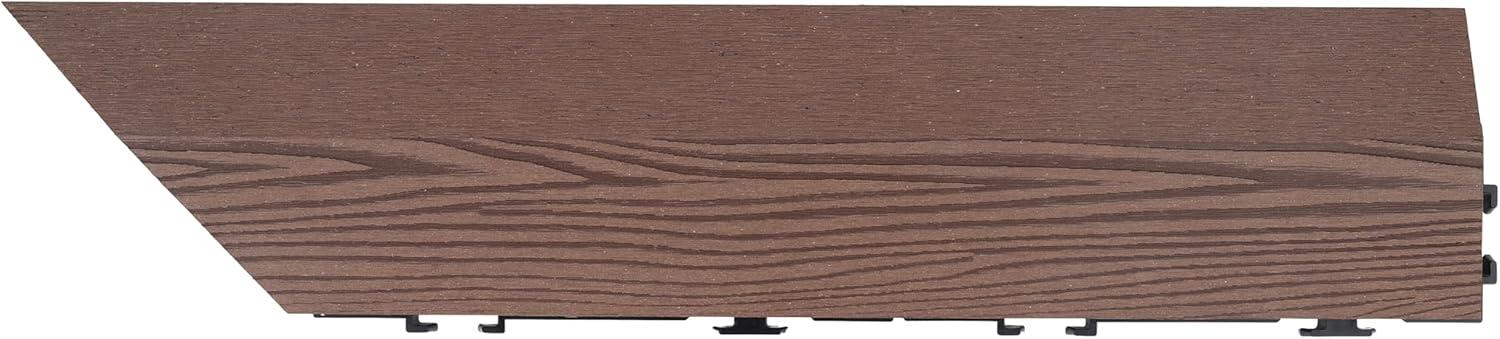 imageDesign House Square Deck Tiles Interlocking Wood Composite Decking 1000lb Weight Capacity Waterproof and UV Protected Russet Canyon Brown Covers 6 Square Feet 12Inch by 12Inch 6PackRusset Canyon