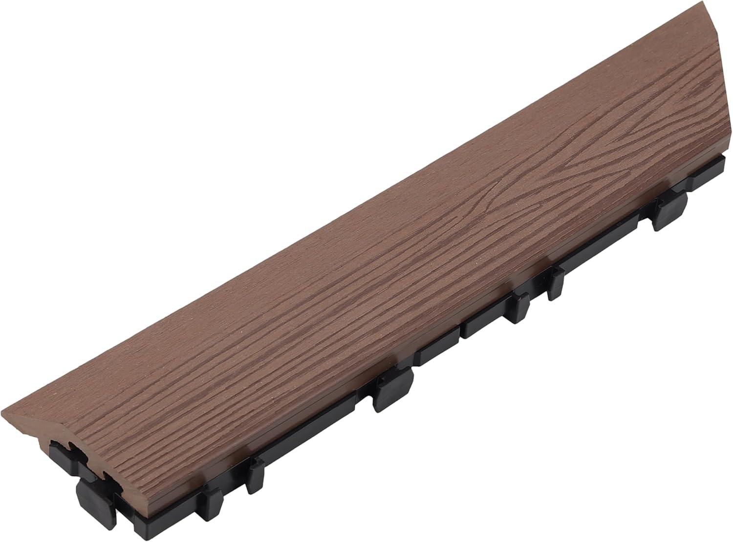 imageDesign House Square Deck Tiles Interlocking Wood Composite Decking 1000lb Weight Capacity Waterproof and UV Protected Russet Canyon Brown Covers 6 Square Feet 12Inch by 12Inch 6PackRusset Canyon