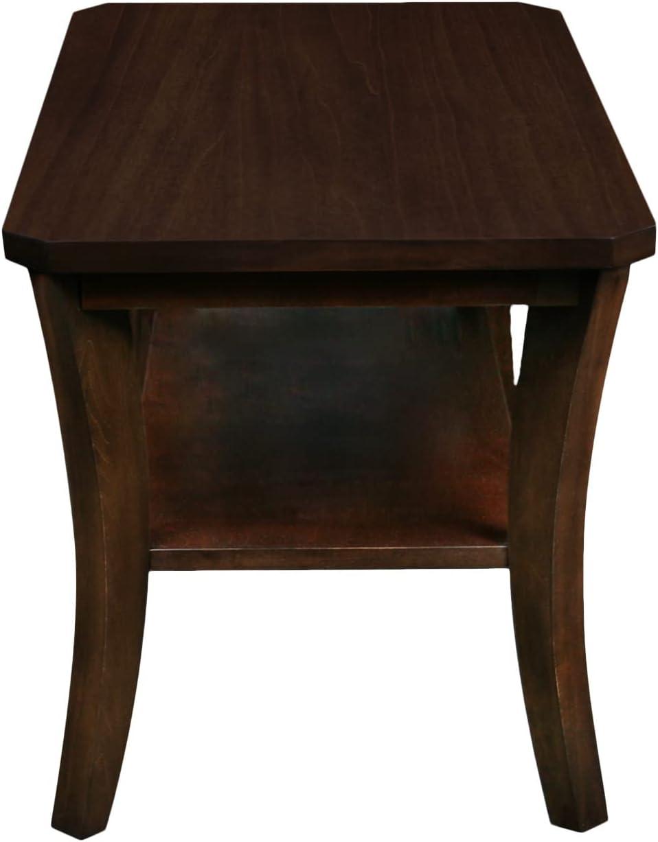 imageLeick Home 10303 Boa CondoApartment Coffee Table with Shelf Chocolate Oak