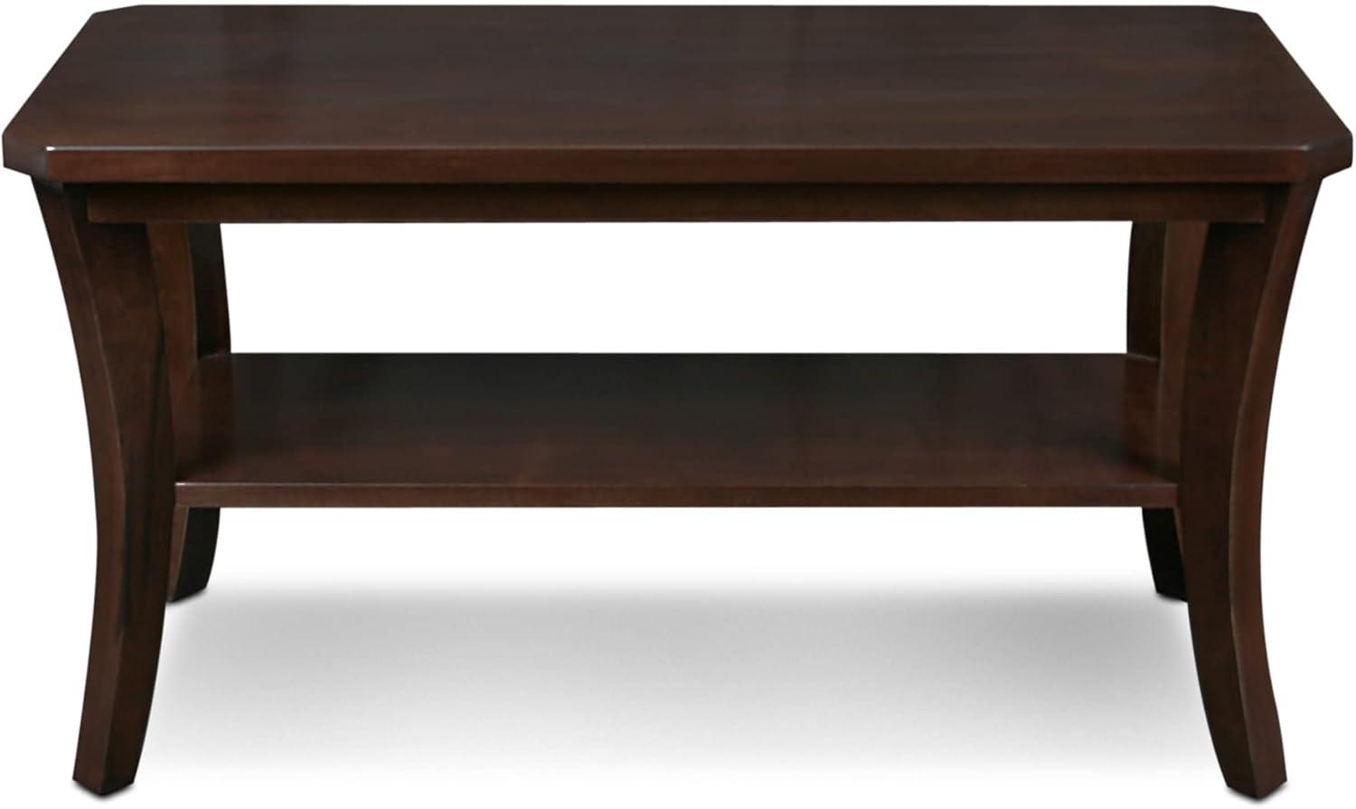 imageLeick Home 10303 Boa CondoApartment Coffee Table with Shelf Chocolate Oak