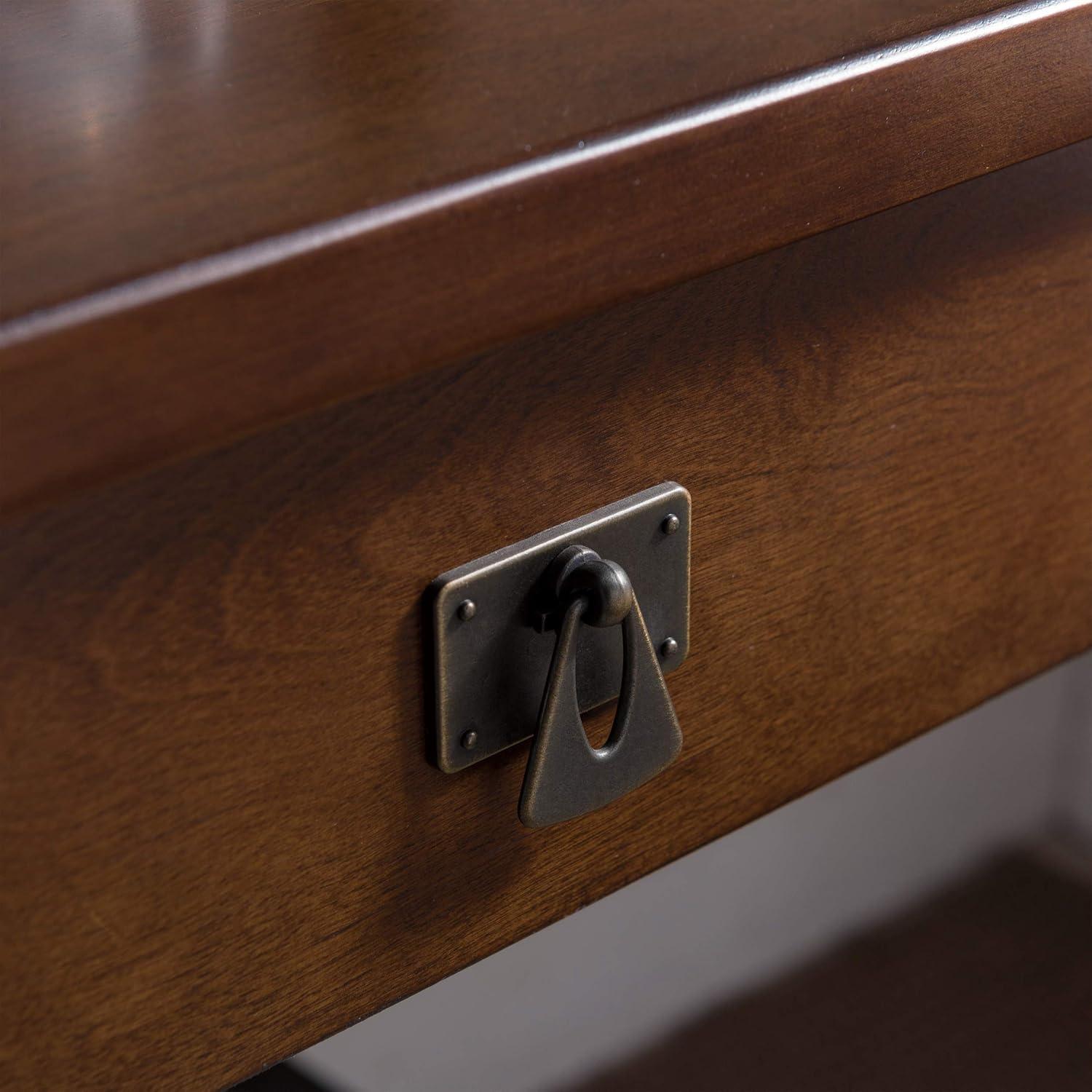 imageLeick Home 11400GR Empiria Mixed Metal and Wood Computer Desk GrayMatte BlackWalnut and Foundry Bronze