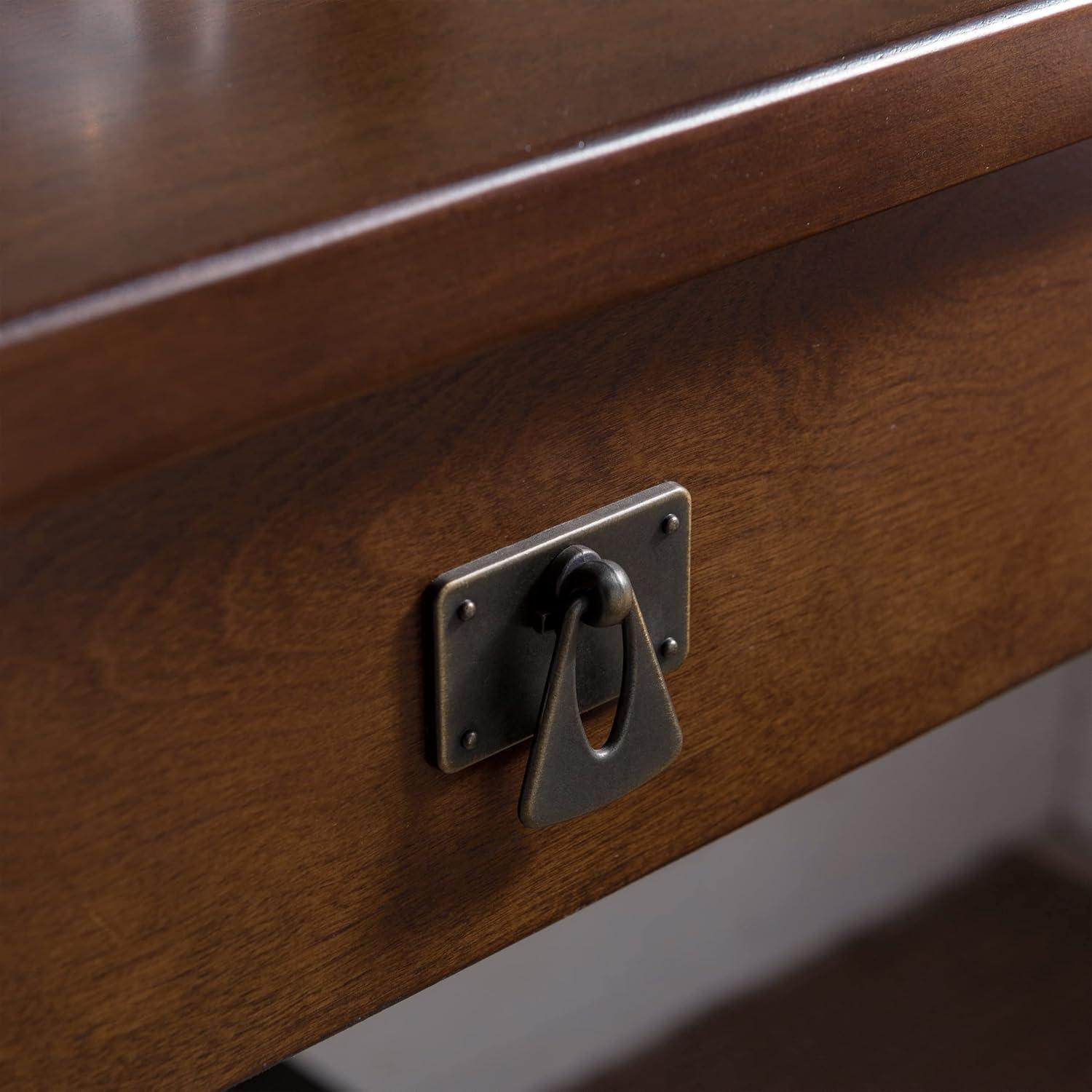 imageLeick Home 11400GR Empiria Mixed Metal and Wood Computer Desk GrayMatte BlackWalnut and Foundry Bronze