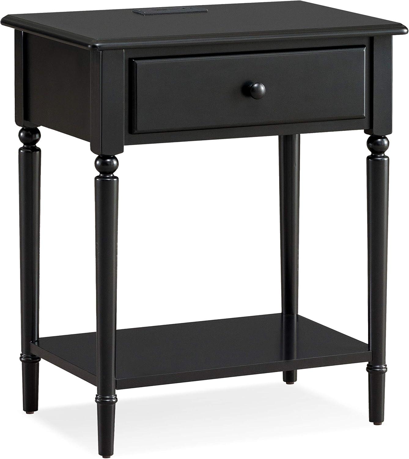 imageLeick Home 20028WT Coastal Two Drawer Double Hall Console Sofa Table with Shelf Orchid WhiteSwan Black