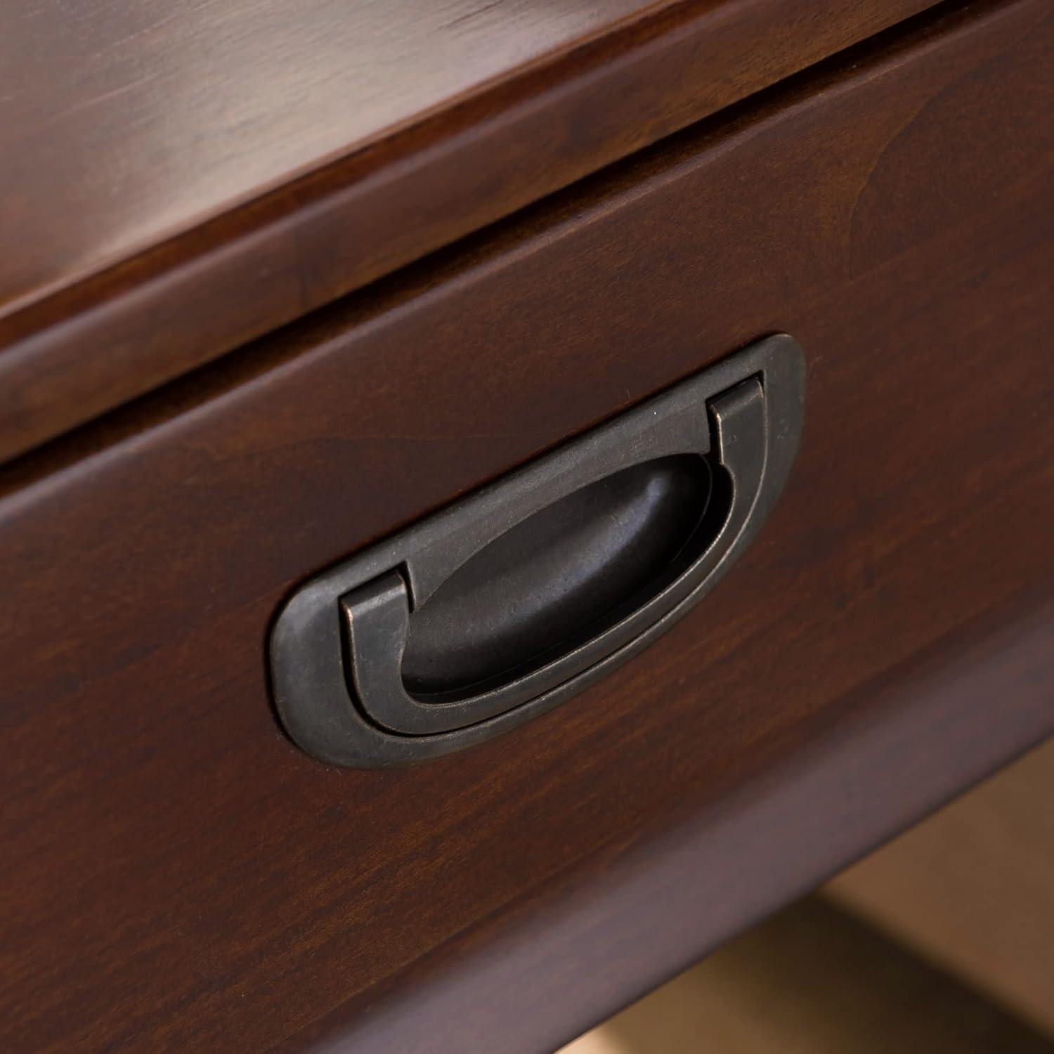 imageLeick Home 22022 Stratus One Drawer Nightstand with Shelf Heartwood Cherry