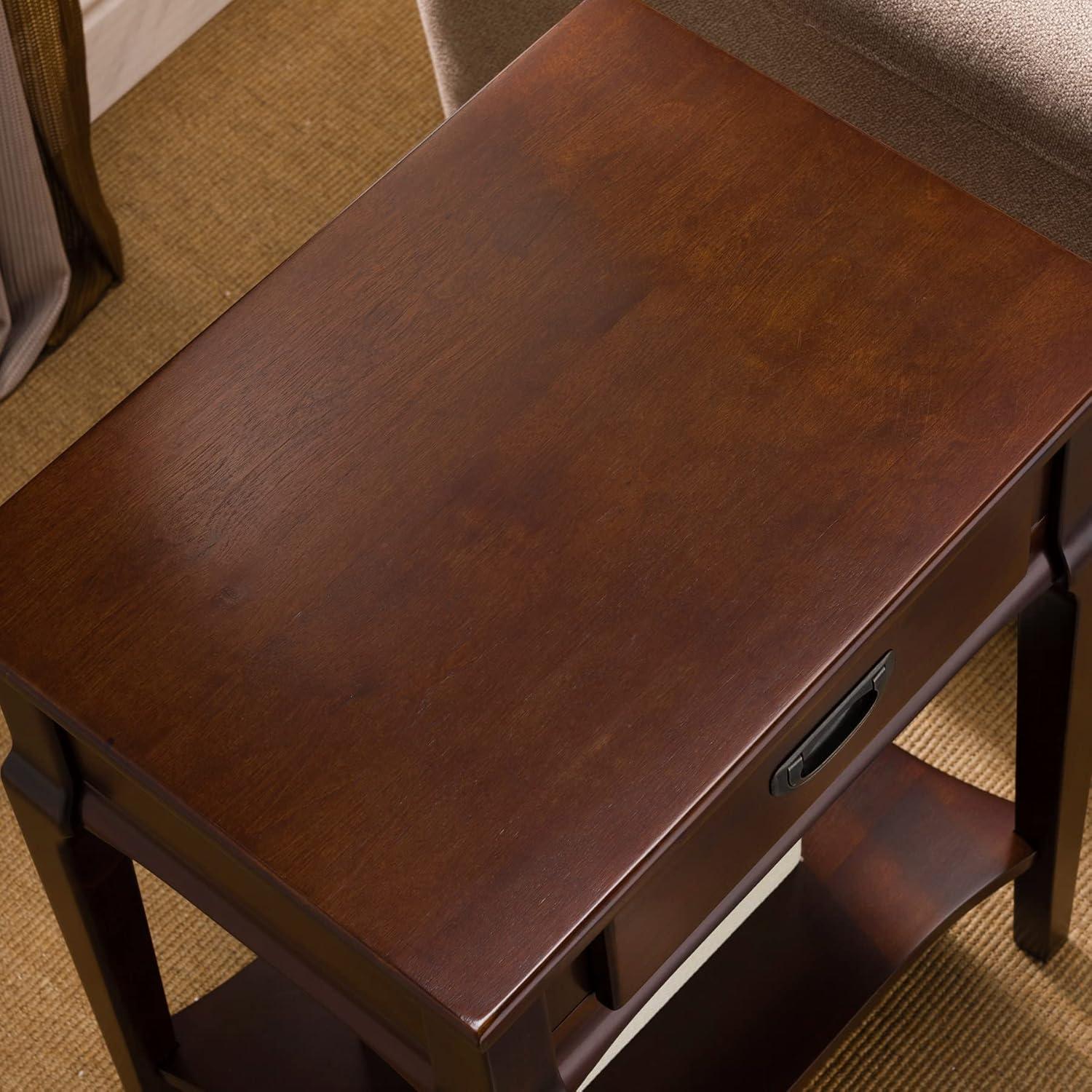 imageLeick Home 22022 Stratus One Drawer Nightstand with Shelf Heartwood Cherry