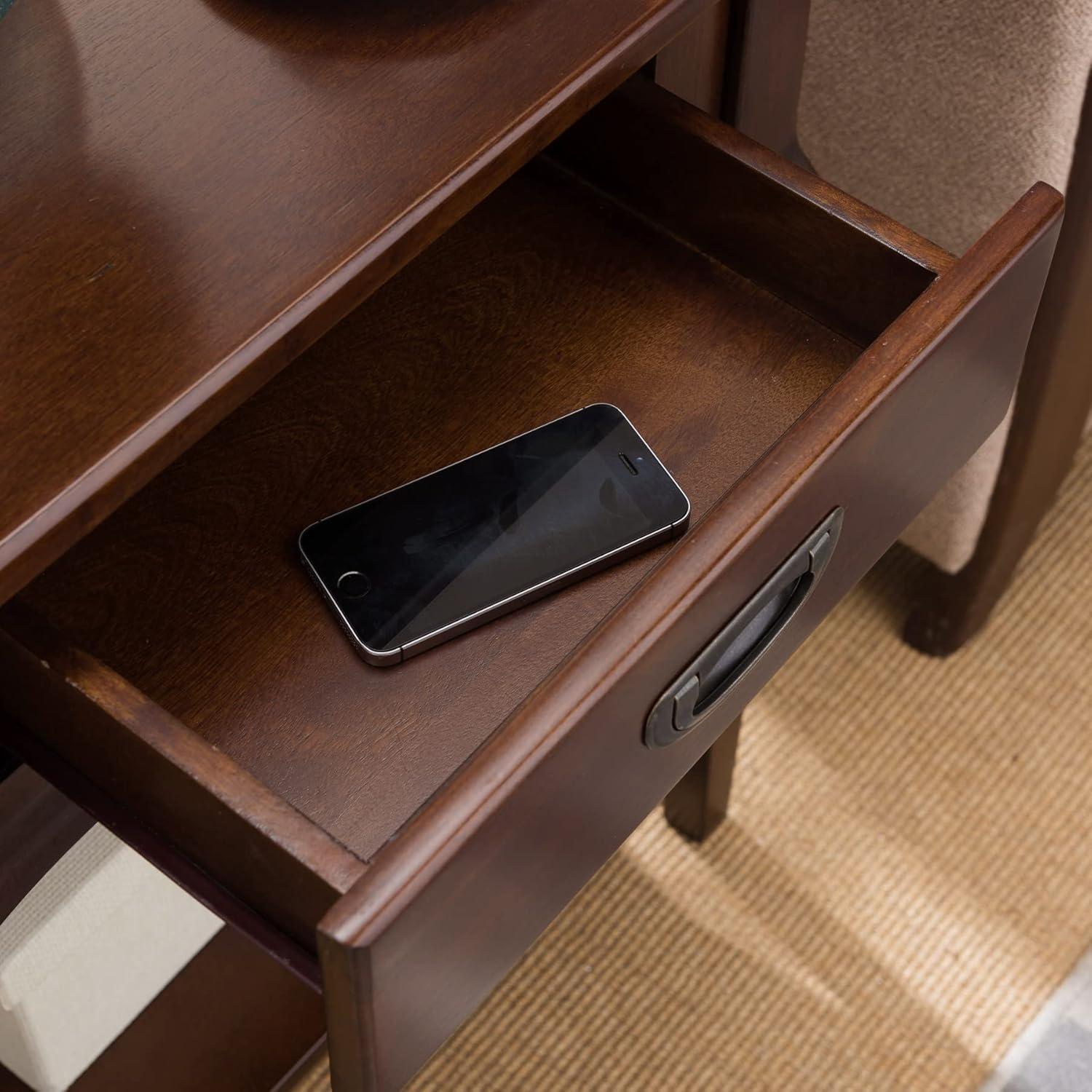 imageLeick Home 22022 Stratus One Drawer Nightstand with Shelf Heartwood Cherry