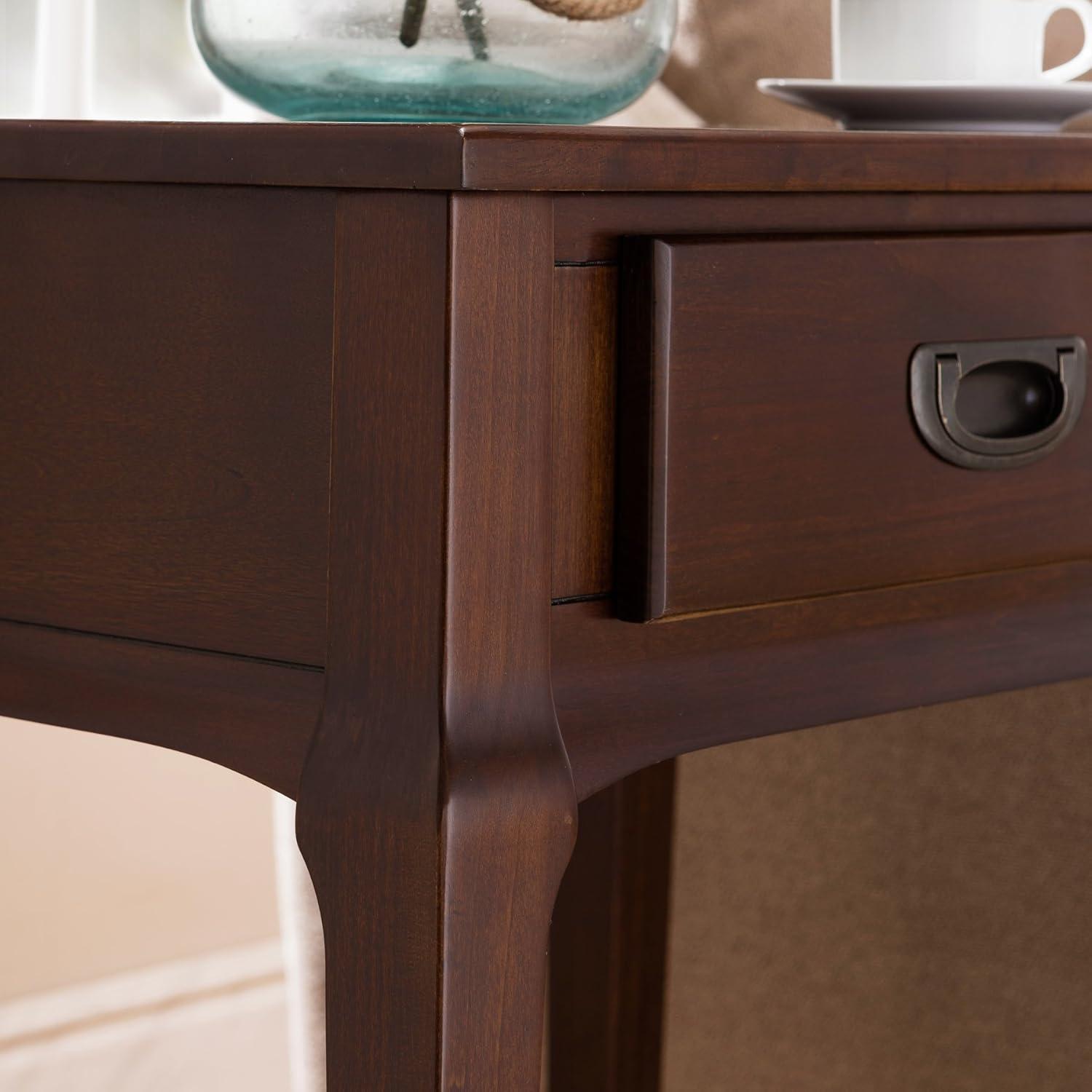 imageLeick Home 22022 Stratus One Drawer Nightstand with Shelf Heartwood Cherry