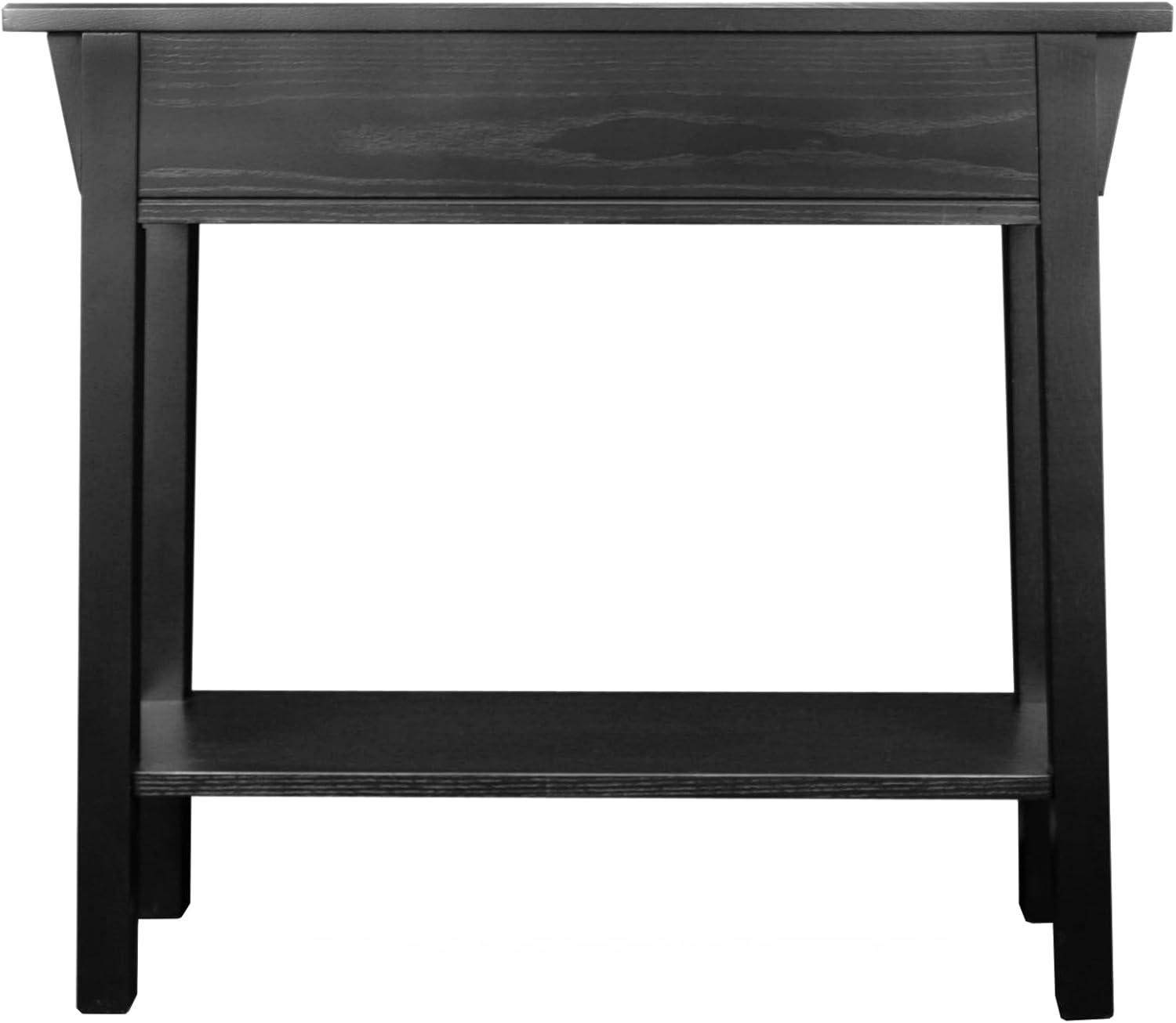 imageLeick Home 24032 Beckett One Drawer Hall Stand with Shelf for Living Room Hallway Entryway AnthracitePewterBlack