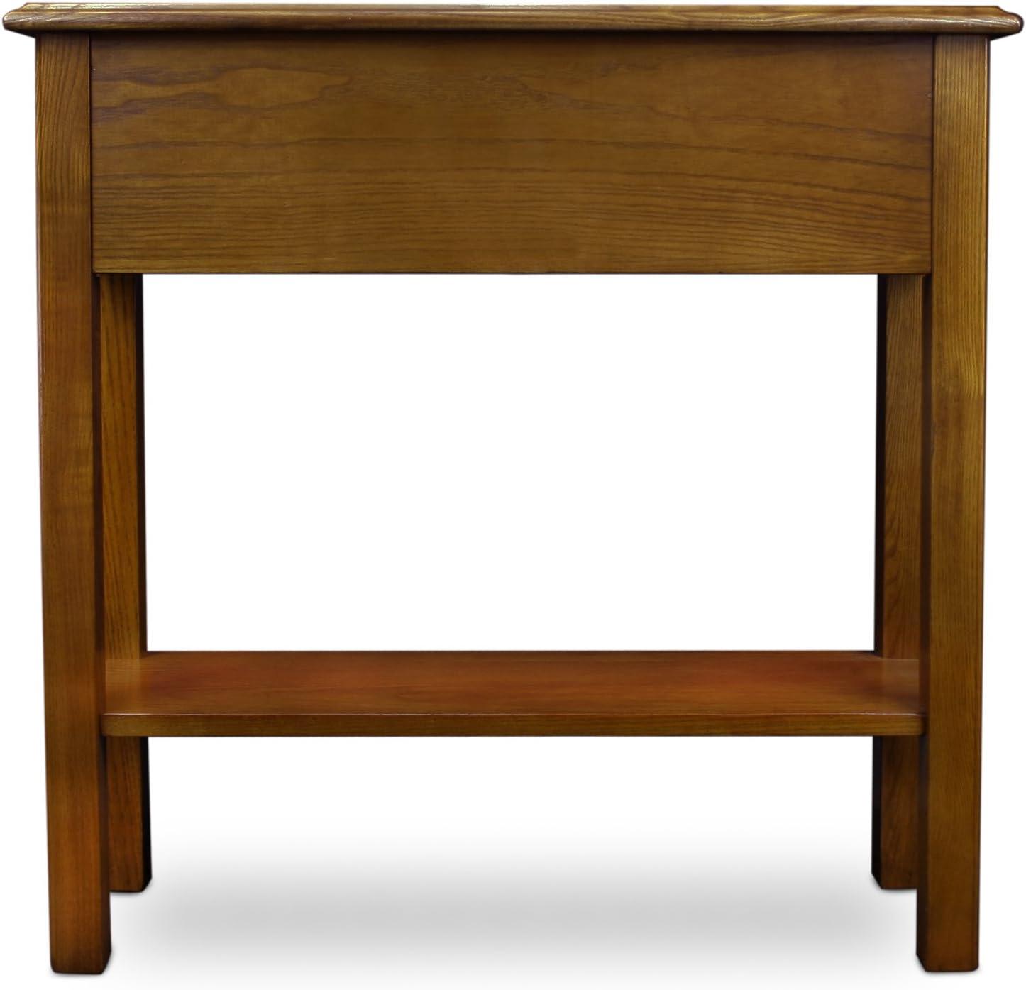imageLeick Home 24032 Beckett One Drawer Hall Stand with Shelf for Living Room Hallway Entryway AnthracitePewterMedium Oak