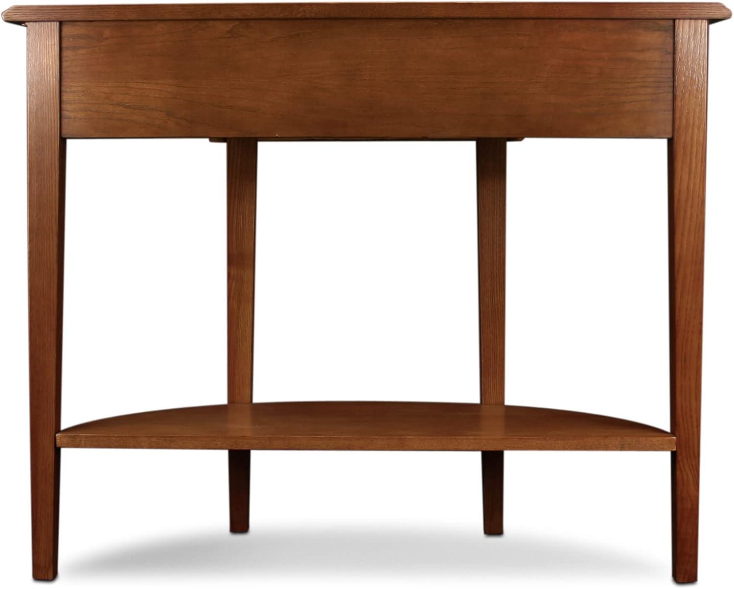 imageLeick Home 24032 Beckett One Drawer Hall Stand with Shelf for Living Room Hallway Entryway AnthracitePewterMedium Oak
