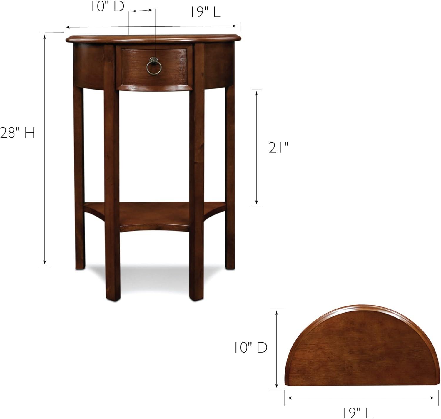 imageLeick Home 24032 Beckett One Drawer Hall Stand with Shelf for Living Room Hallway Entryway AnthracitePewterPecan