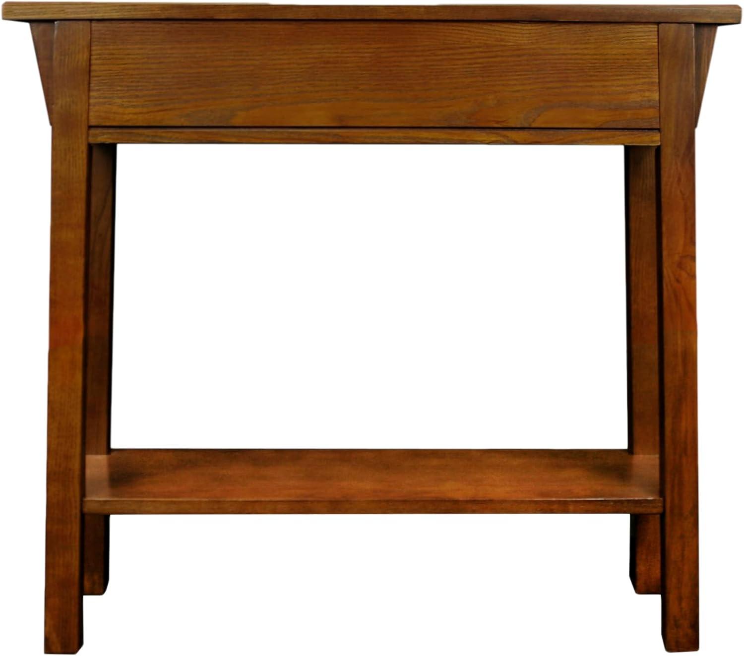 imageLeick Home 24032 Beckett One Drawer Hall Stand with Shelf for Living Room Hallway Entryway AnthracitePewterRusset