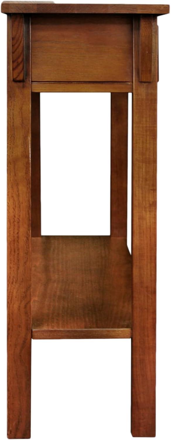imageLeick Home 24032 Beckett One Drawer Hall Stand with Shelf for Living Room Hallway Entryway AnthracitePewterRusset