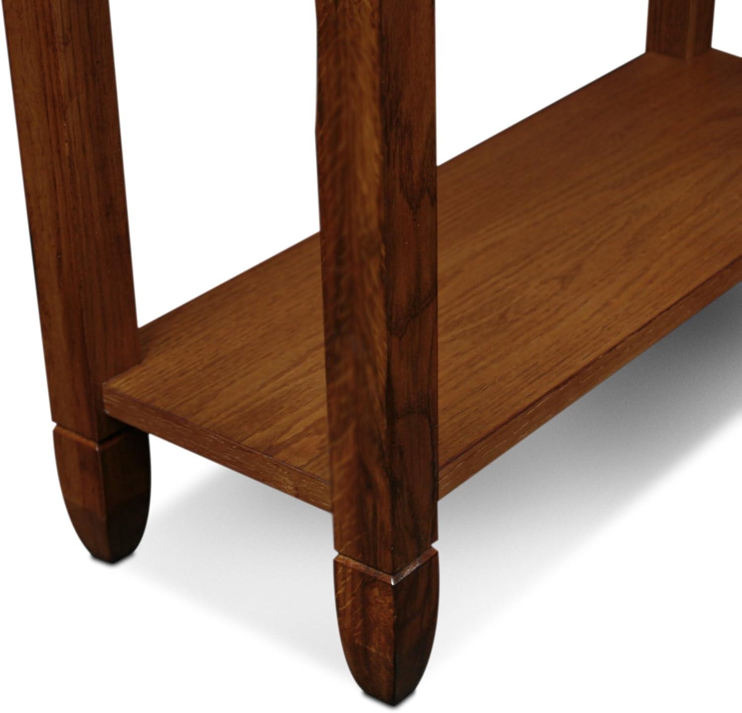 imageLeick Home 24032 Beckett One Drawer Hall Stand with Shelf for Living Room Hallway Entryway AnthracitePewterRustic Oak