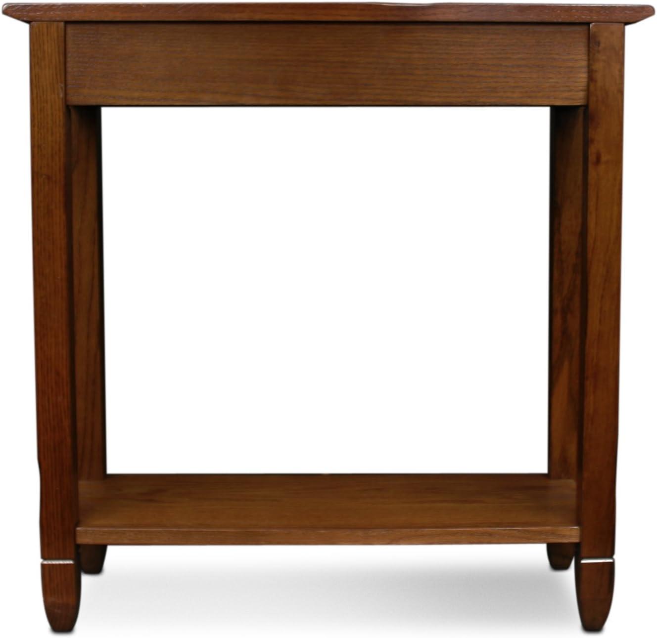 imageLeick Home 24032 Beckett One Drawer Hall Stand with Shelf for Living Room Hallway Entryway AnthracitePewterRustic Oak