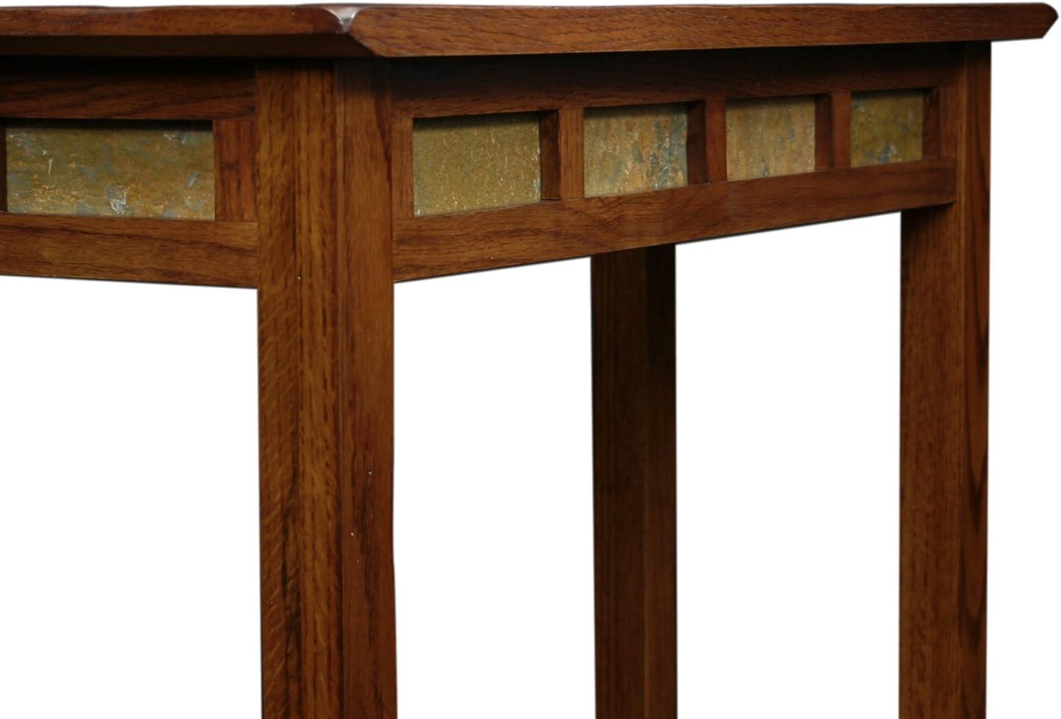 imageLeick Home 24032 Beckett One Drawer Hall Stand with Shelf for Living Room Hallway Entryway AnthracitePewterRustic Oak