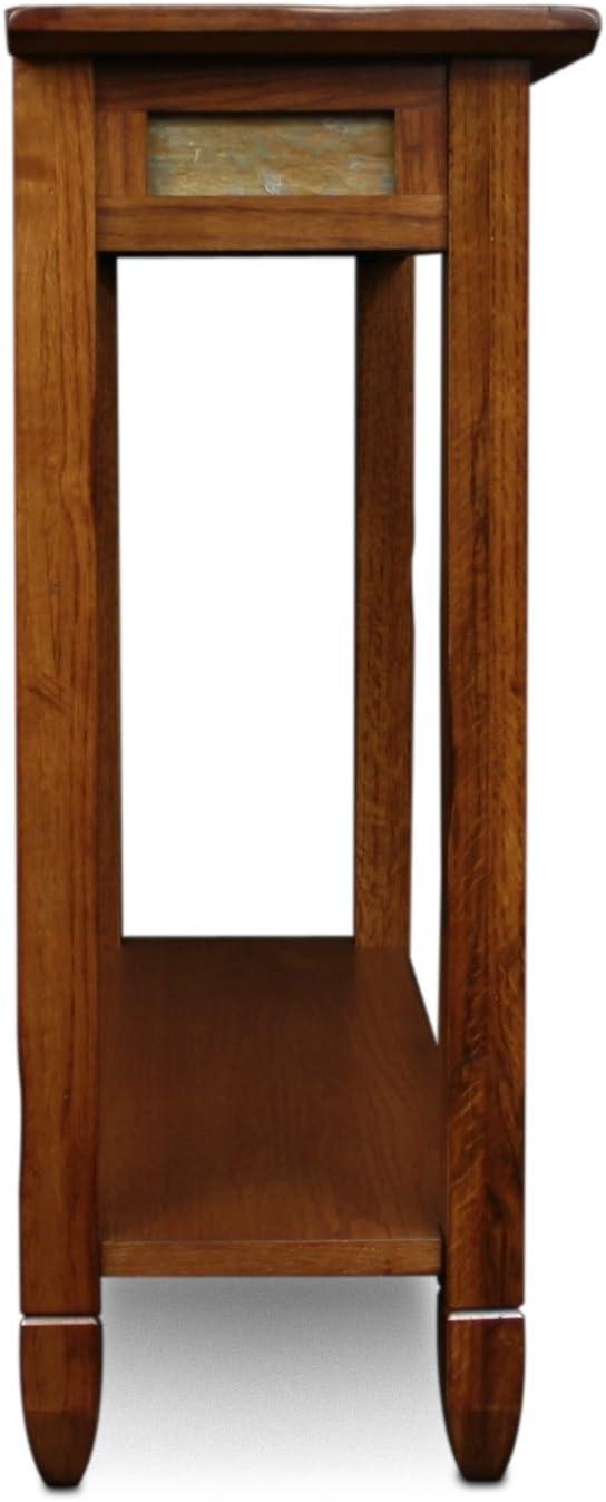 imageLeick Home 24032 Beckett One Drawer Hall Stand with Shelf for Living Room Hallway Entryway AnthracitePewterRustic Oak