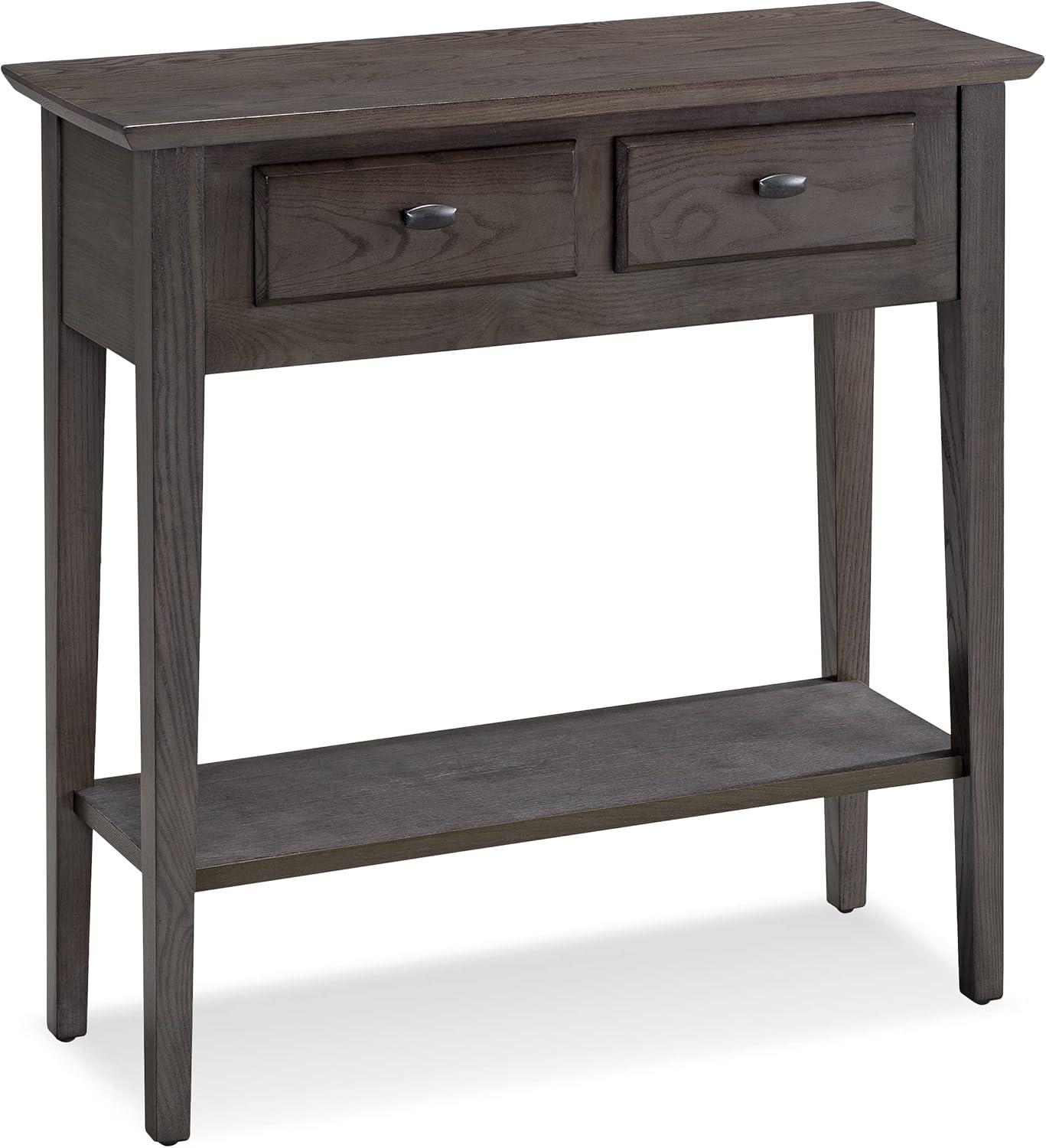 imageLeick Home 24032 Beckett One Drawer Hall Stand with Shelf for Living Room Hallway Entryway AnthracitePewterSmoke Gray Matte Black