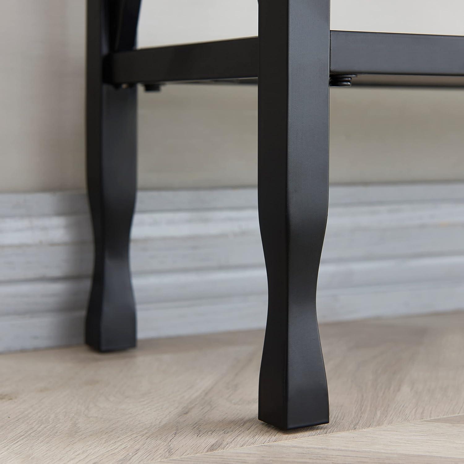 imageLeick Home 24032 Beckett One Drawer Hall Stand with Shelf for Living Room Hallway Entryway AnthracitePewterSmoke Gray Matte Black
