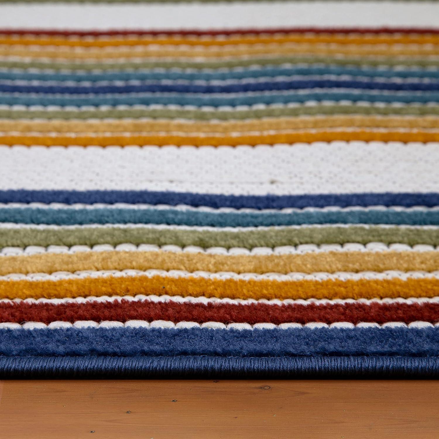 imageLeick Home 595009 Blithe Runner Colorful Line Indoor Outdoor Area Rug Runner 2x8Runner