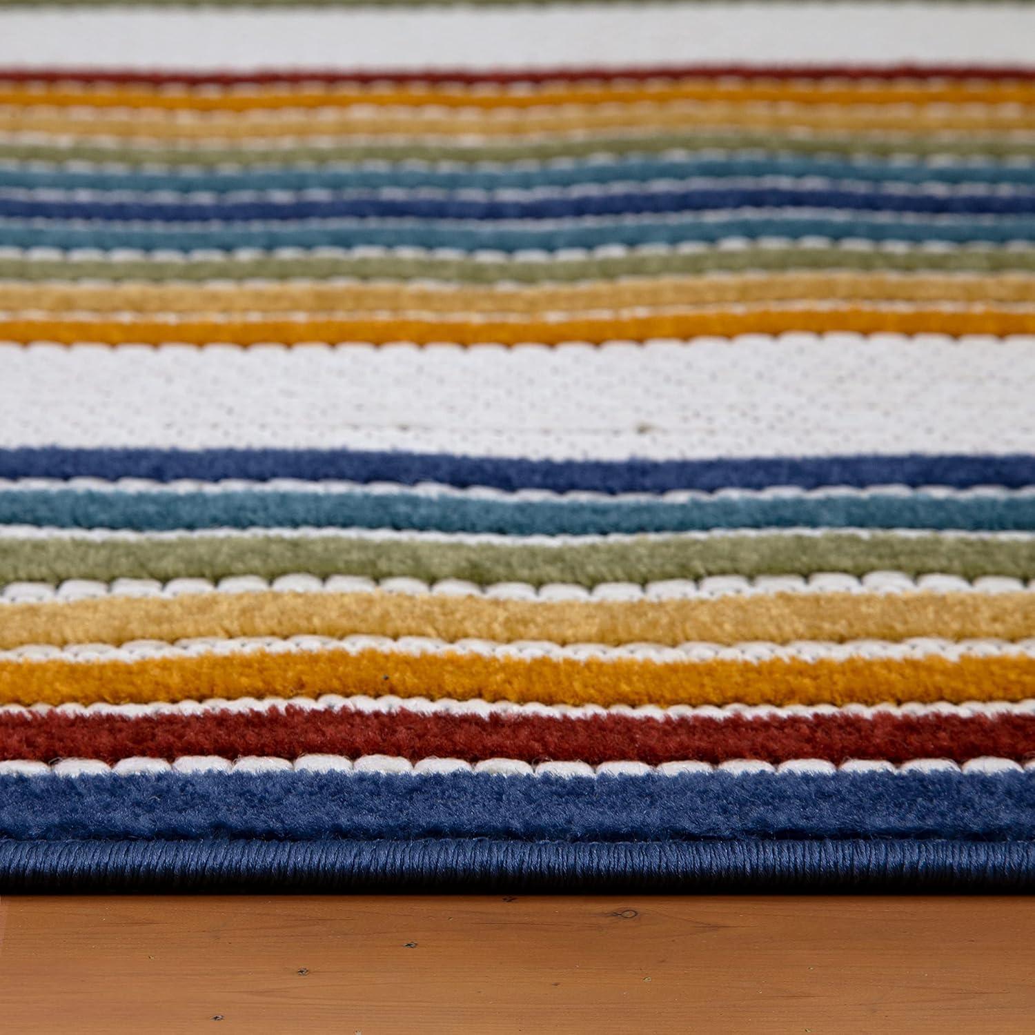 imageLeick Home 595025 Blithe Colorful Line Indoor Outdoor Area Rug Rectangle 4x6