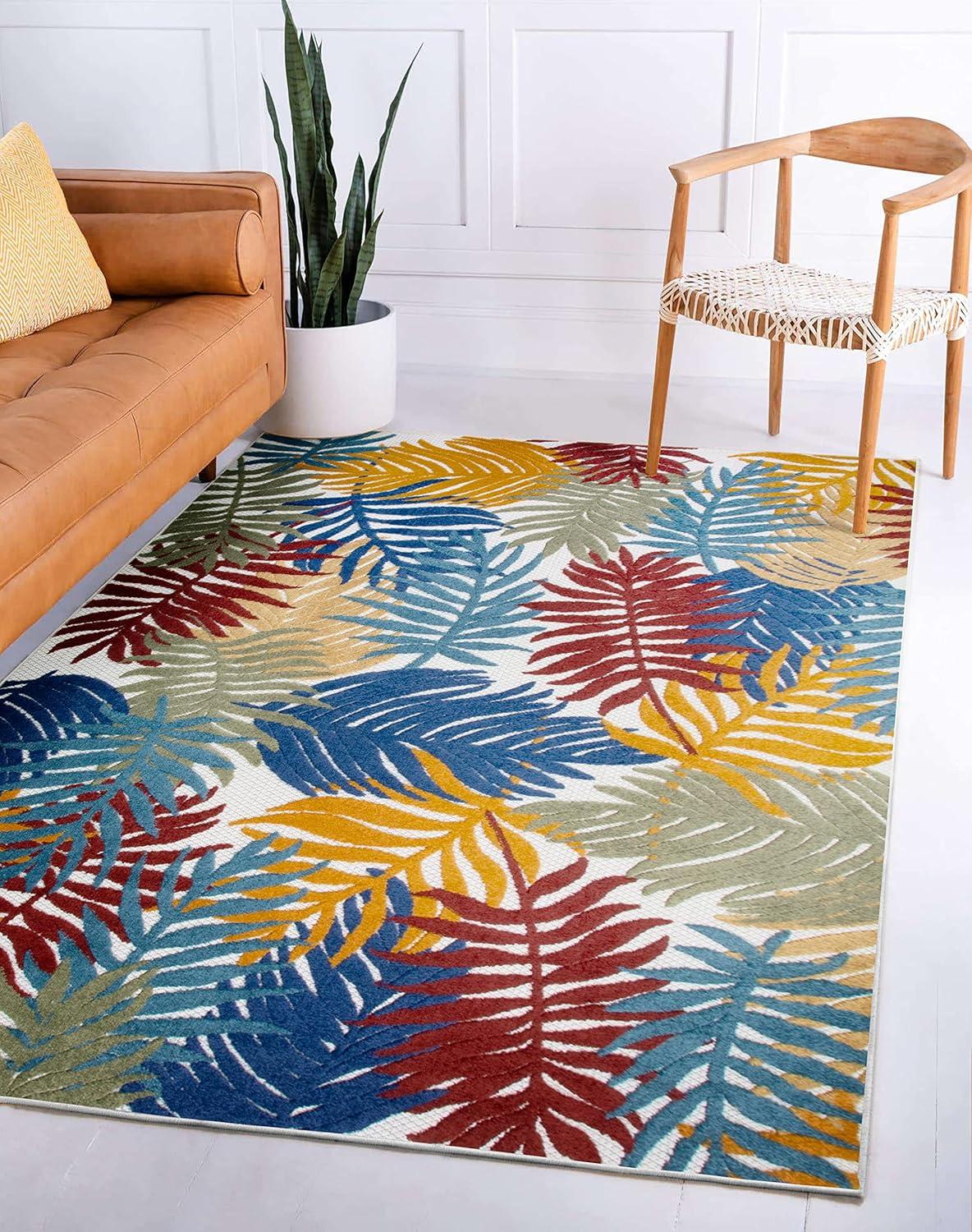 imageLeick Home 595173 Talipot Palm Indoor Outdoor Area Rug Rectangle 3x5