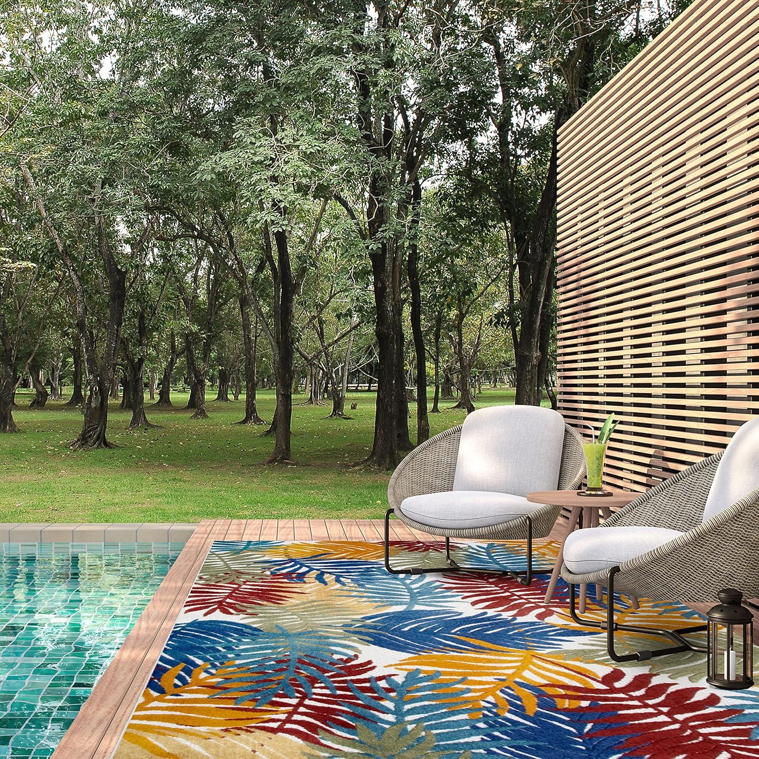 imageLeick Home 595181 Talipot Palm Indoor Outdoor Area Rug Rectangle 4x6
