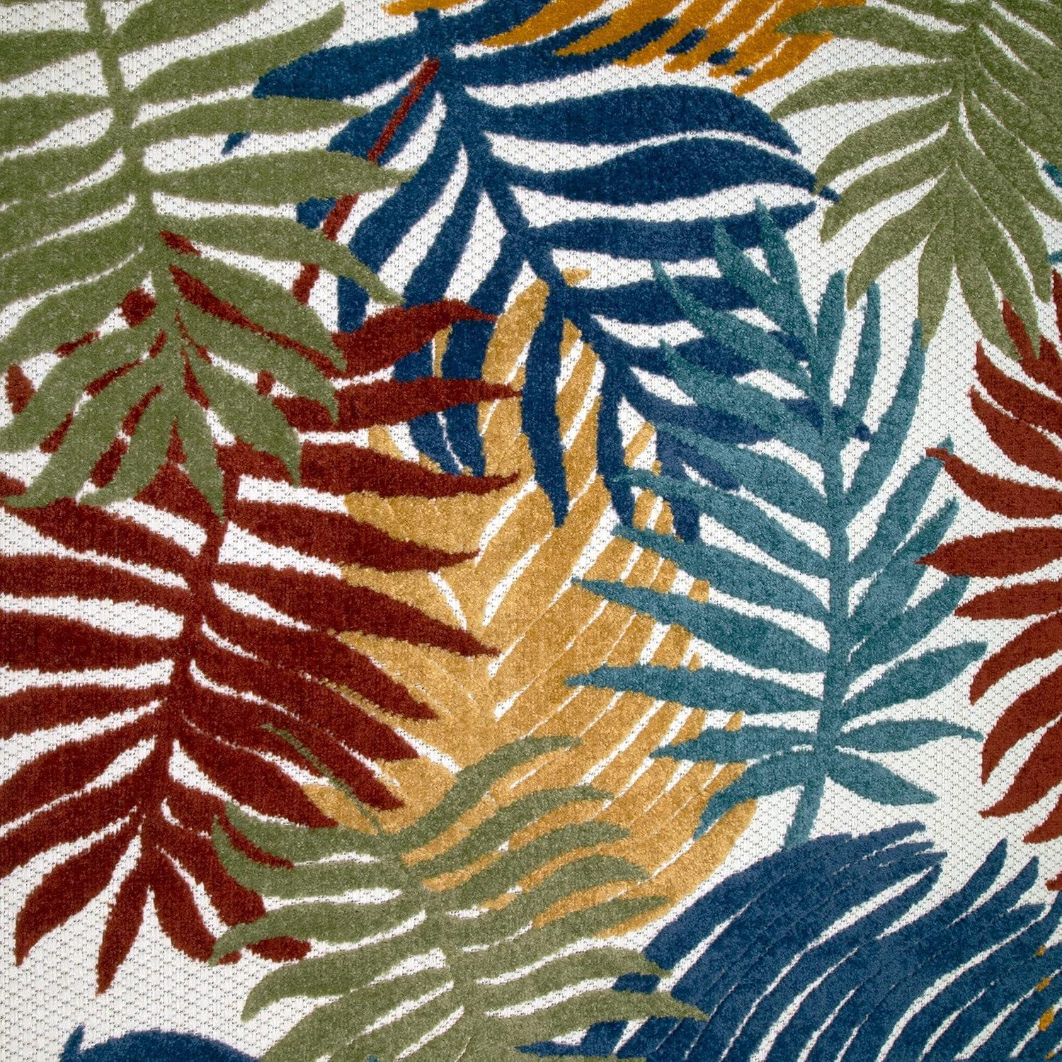 imageLeick Home 595199 Talipot Palm Indoor Outdoor Area Rug Rectangle 53x7